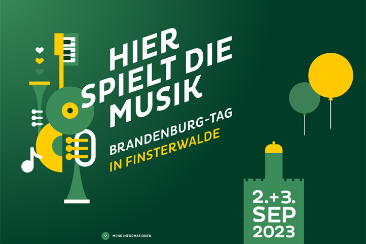 Hier spielt die Musik – Brandenburg-Tag in Finsterwalde am 2. und 3. September 2023 | Quelle: © 2023 Finsterwalde.