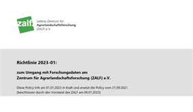 ZALF Data Policy: Update