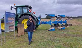 Tractor with person in the foreground
