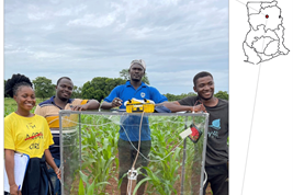 Gruppenfoto bei Einsatz des Messsystems in Ghana