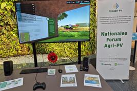 Ein digitaler Agri-PV-Demonstrator zeigt verschiedene Modelle der Agri-Photovoltaik und Anwendungsfälle in der Landwirtschaft. | Quelle: © Tanja Kollersberger / ZALF.