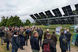 Participants of the Agri-PV Field Day visit the new ZALF research site in Müncheberg