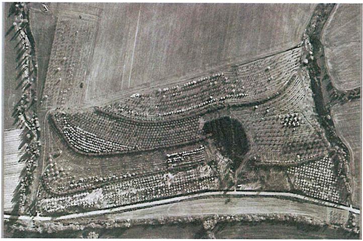  Luftbild des Bruchstedter Hanges
 | Quelle: © Dankenswerterweise zur Verfügung gestellt von Olaf Bellstedt (Förderverein „Erosionsgebiet Bruchstedt e.V.