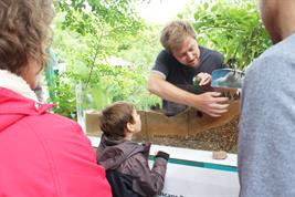 ZALF-water model at "Langer Tag der Stadtnatur" 2019 in Berlin.