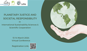 virtuelle Konferenz zum Thema Planetarische Gerechtigkeit und gesellschaftliche Verantwortung in den internationalen Nachhaltigkeitswissenschaften