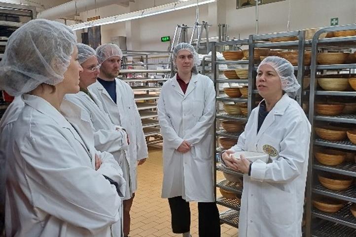 Betriebsführung für die Netzwerkpartner von RegBio2B bei der Märkisches Landbrot GmbH. Das Projekt brachte Akteure aus der Bio-Lebensmittelwirtschaft, der Landwirtschaft und der Forschung zusammen. Bild: Benedikt Hoppe / ZALF.