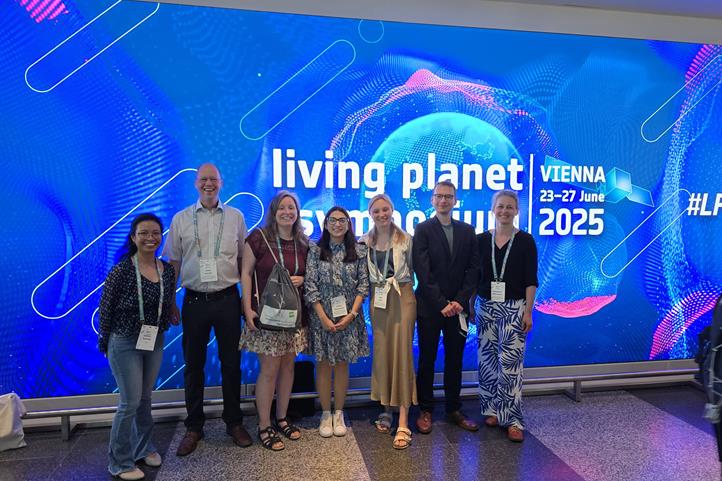 Researchers from ZALF presented their research on Earth observation-based monitoring, modeling, and decision support for agriculture at the ESA Living Planet Symposium 2025 in Vienna.| Source: © Jonas Schreier.