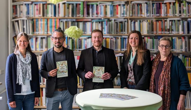 Von links: Daniela Schmid (Ernährungsrat München), Dr. José Luis Vicente-Vicente (ZALF), Karl Bär (Mitglied des Deutschen Bundestages), Stephanie Stiller (ÖMR) und Sofie Langmeier (Grünen Fraktion im Stadtrat München). 