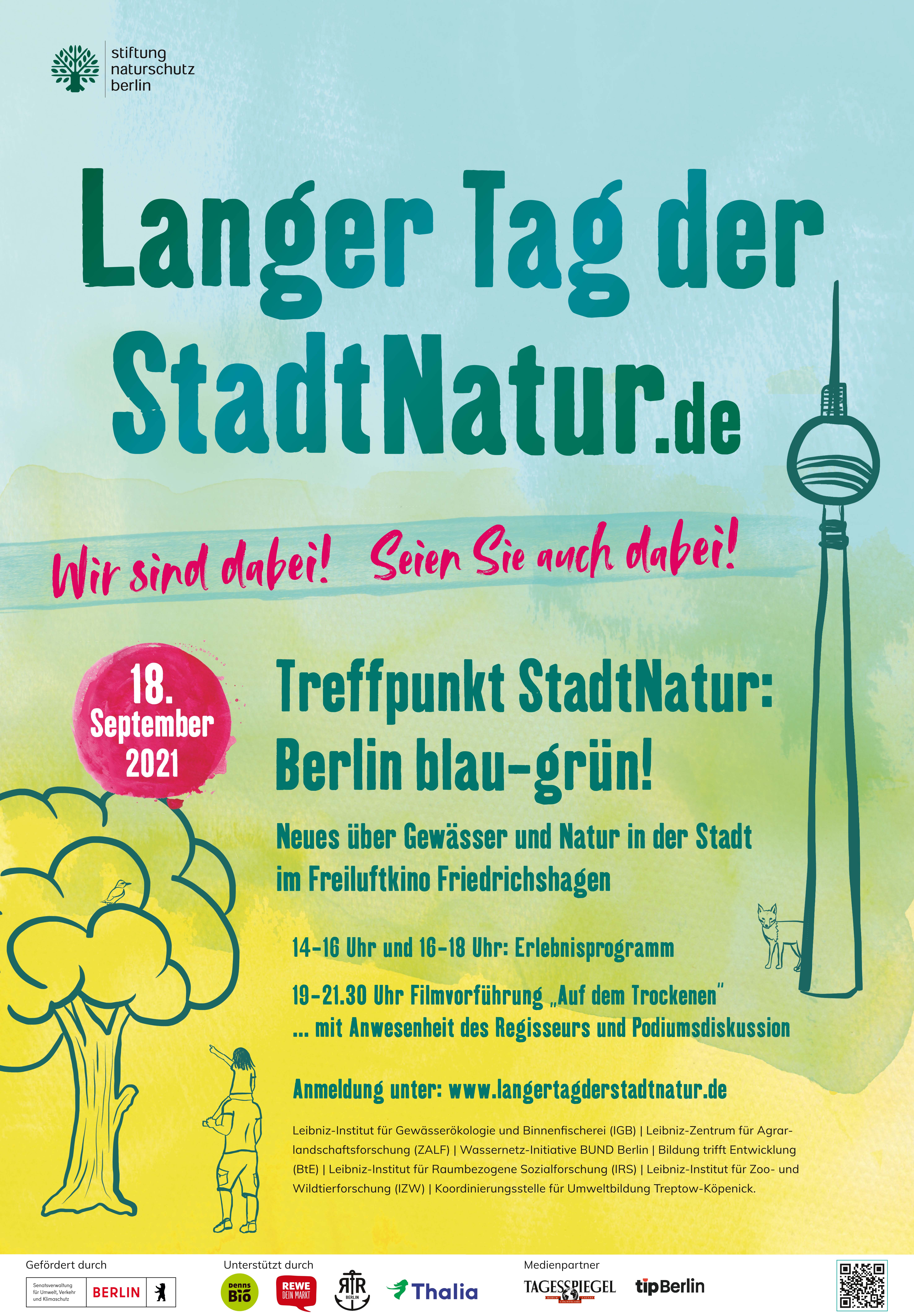 Plakat zur Veranstaltung des ZALF beim Langen Tag der StadtNatur am 18. September 2021 | Quelle: © Stiftung Naturschutz Berlin.