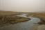 Die Untersuchungen fanden in dem Einzugsgebiet des Flusses »Xilin He« statt. Im Hintergrund gut zu erkennen ist der über dem Gebiet liegende Staubsmog.  © Carsten Hoffmann | ZALF